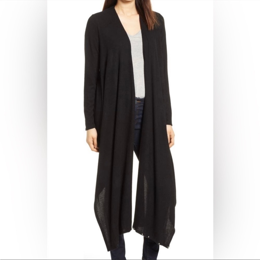 Gibson convertible wrap cardigan sweater, black, size XS. NWOT
